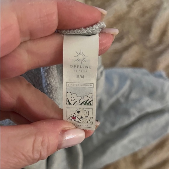 Offline Gray Drawstring Jogger Fleece Pants - Picture 3 of 3